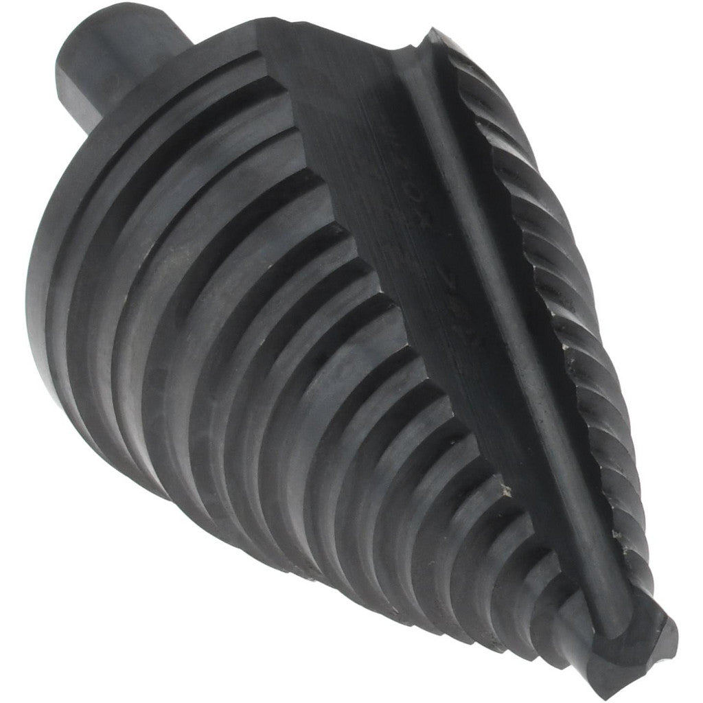 Lenox 30912VB12 Step Drill Bit: 3/8" Shank Dia, High Speed Steel, 5 Hole Sizes