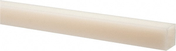 USA Industrials BULK-PS-NYL-852 Plastic Bar: Nylon 6/6, 1/2" Thick, 48" Long, Natural Color