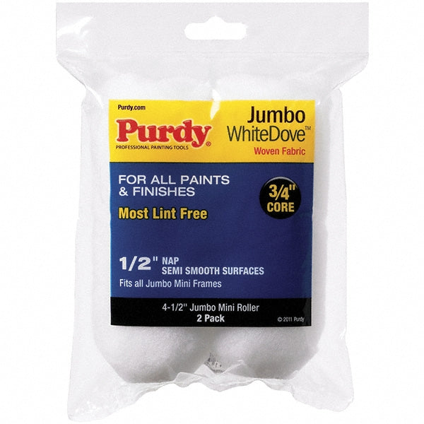 Purdy 14G624013 WhiteDove Jumbo Mini Roller Cover, 4-1/2" x 1/2", 2 count