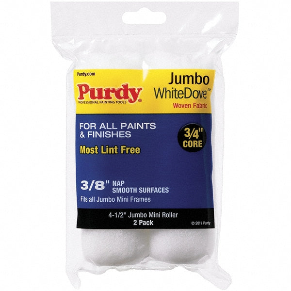 Purdy 14G624012 WhiteDove Jumbo Mini Roller Cover, 4-1/2" x 3/8", 2 count