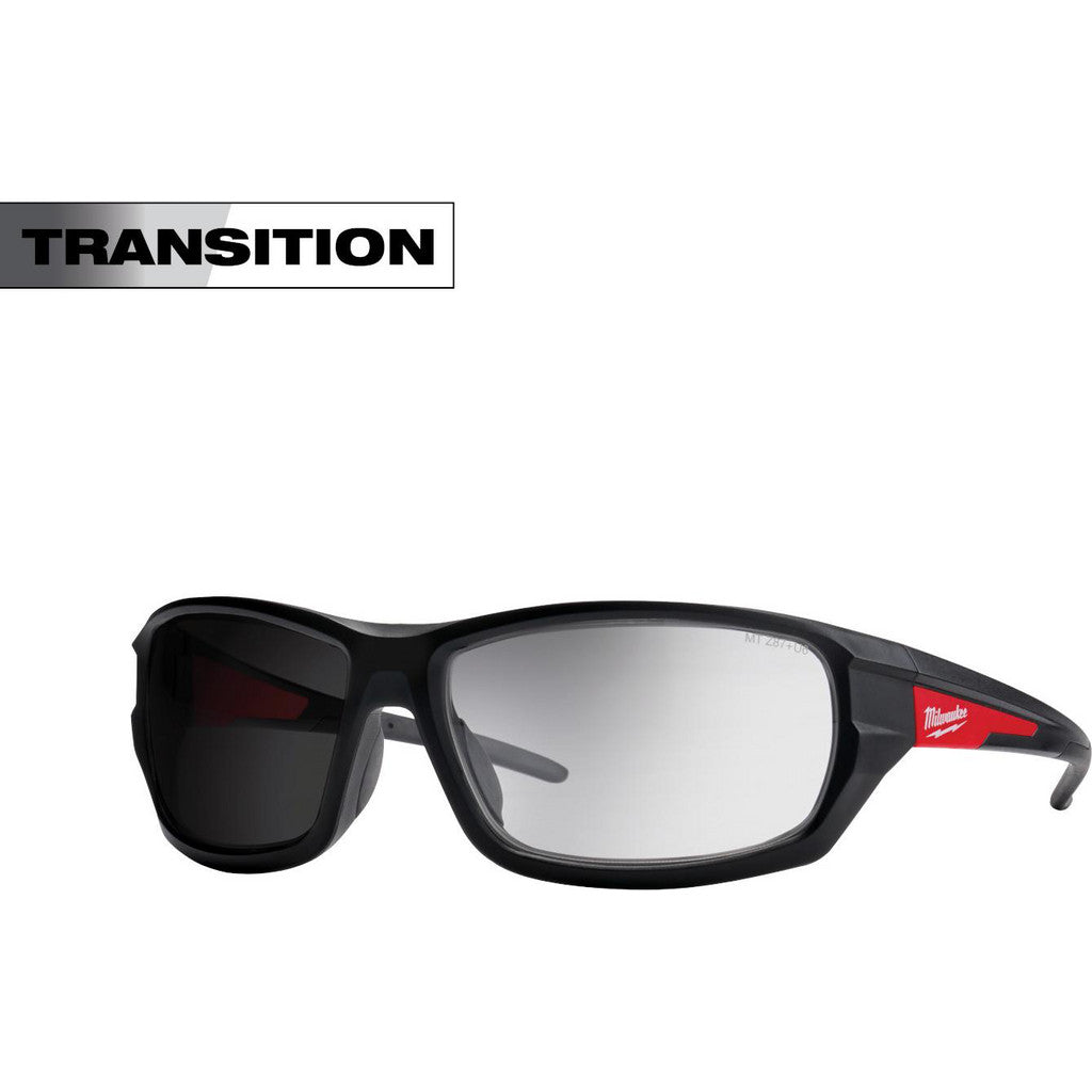Milwaukee Tool 48-73-2128 Safety Glasses: Scratch-Resistant, Polycarbonate, Silver Lenses, Full-Framed