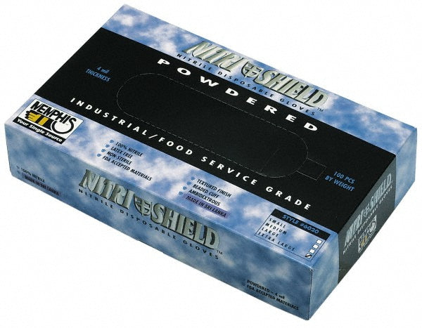 MCR Safety 6015L Disposable Gloves: Size Large, 4.0 mil, Nitrile, Food, Powder-Free