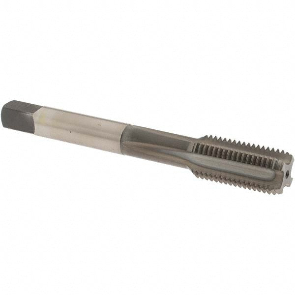 OSG 2494803 Straight Flute Tap: 7/16-20 UNF, 4 Flute, Bottoming Chamfer, Vanadium High-Speed Steel, Nitride Finish