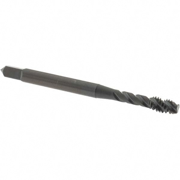 OSG 2912801 Spiral Flute Tap: #8-32, UNC, 3 Flute, Modified Bottoming Chamfer, 2B Class of Fit, Vanadium High-Speed Steel, Oxide Finish