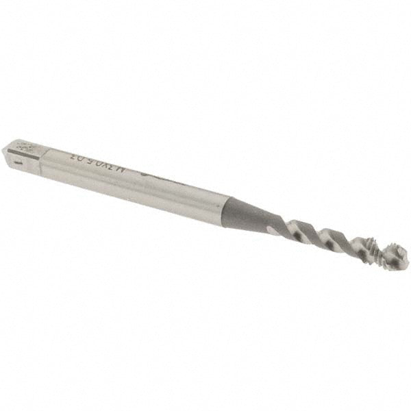 OSG 2963300 Spiral Flute Tap: M3x0.5, Metric Coarse, 2 Flute, Modified Bottoming Chamfer, 6H Class of Fit, Vanadium High-Speed Steel, Bright/Uncoated Finish