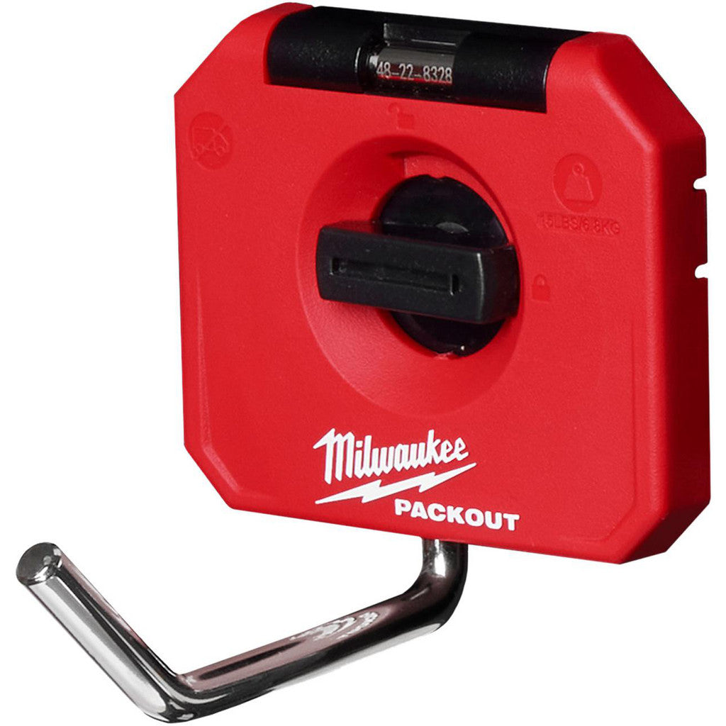 Milwaukee Tool 48-22-8328 PACKOUT 4" Single Straight Hook: 4" High, 4" Long, 3.5" Wide