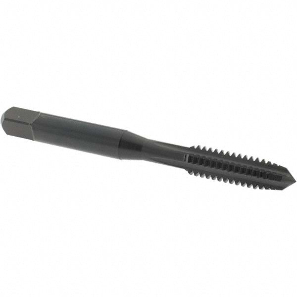OSG 1600107 Straight Flute Tap: 1/4-20 UNC, 4 Flute, Plug Chamfer, 3B Class of Fit, High-Speed Steel, Nitride & Oxide Finish