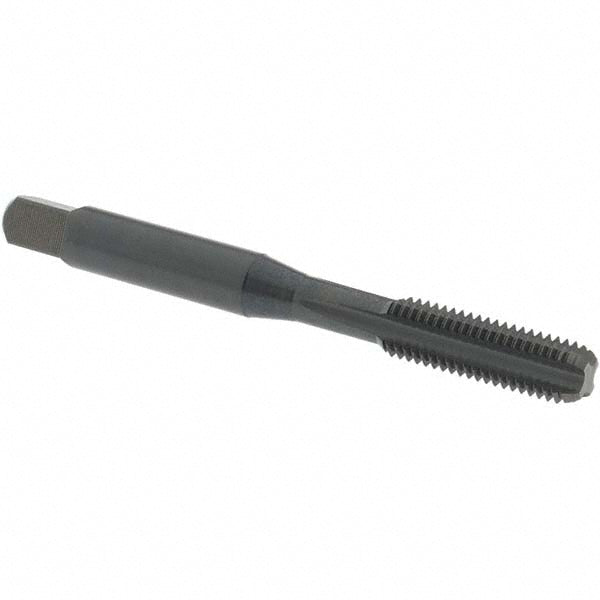OSG 1600607 Straight Flute Tap: 1/4-28 UNF, 4 Flute, Bottoming Chamfer, 3B Class of Fit, High-Speed Steel, Nitride & Oxide Finish