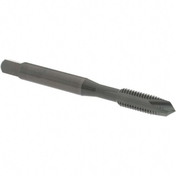 OSG 1230401 Spiral Point Tap: 1/4-28 UNF, 2 Flutes, Plug Chamfer, 3B Class of Fit, HSS, Steam Oxide Coated