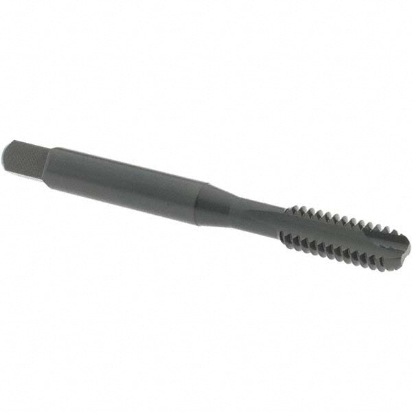 OSG 1230101 Spiral Point Tap: 1/4-20 UNC, 2 Flutes, Bottoming Chamfer, 3B Class of Fit, HSS, Steam Oxide Coated