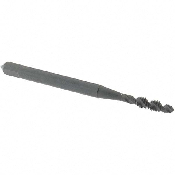 OSG 1406401 Spiral Flute Tap: #4-40, UNC, 2 Flute, Plug Chamfer, 2B/3B Class of Fit, High-Speed Steel, Oxide Finish