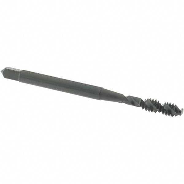 OSG 1412501 Spiral Flute Tap: #6-32, UNC, 2 Flute, Bottoming Chamfer, 2B Class of Fit, High-Speed Steel, Oxide Finish
