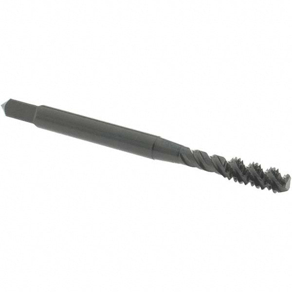 OSG 1412901 Spiral Flute Tap: #8-32, UNC, 3 Flute, Bottoming Chamfer, 2B Class of Fit, High-Speed Steel, Oxide Finish