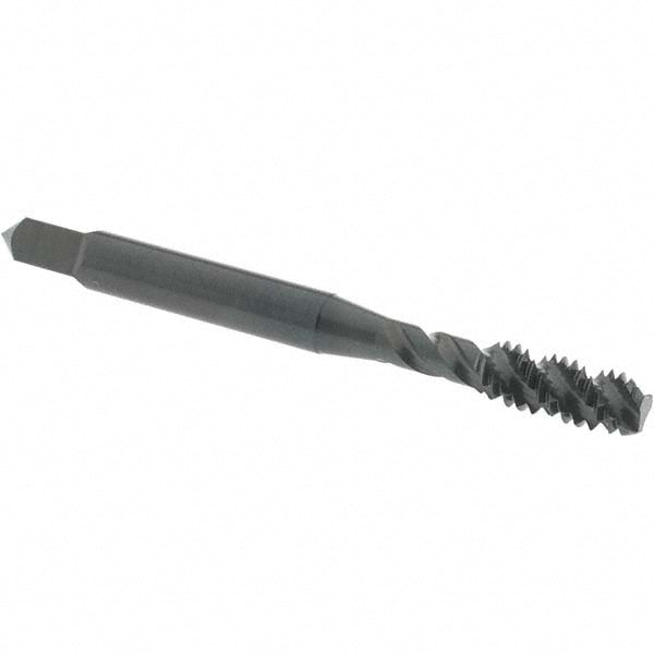 OSG 1413701 Spiral Flute Tap: #12-24, UNC, 3 Flute, Bottoming Chamfer, 2B/3B Class of Fit, High-Speed Steel, Oxide Finish