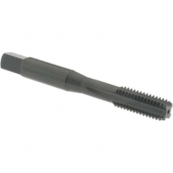 OSG 1608407 Straight Flute Tap: M8x1.25 Metric Coarse, 4 Flute, Bottoming Chamfer, 6H Class of Fit, High-Speed Steel, Nitride & Oxide Finish