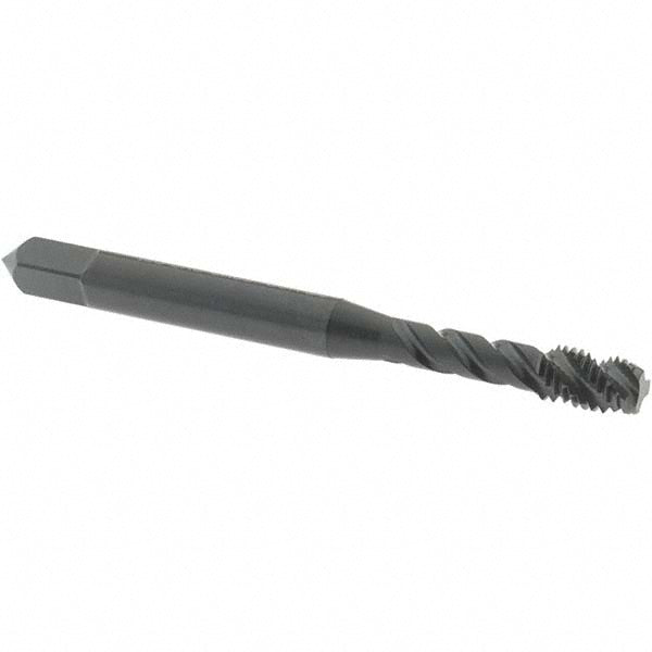 OSG 1714001 #8-32 UNC, 3 Flute, 45° Helix, Modified Bottoming Chamfer, Oxide Finish, Vanadium High Speed Steel Spiral Flute STI Tap