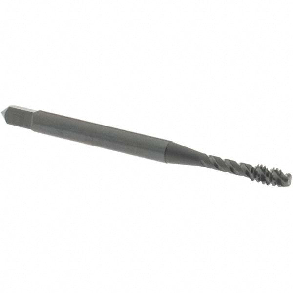 OSG 1732001 Spiral Flute Tap: #4-40 UNC, 3 Flutes, Modified Bottoming, 2B/3B Class of Fit, Vanadium High Speed Steel, Oxide Coated