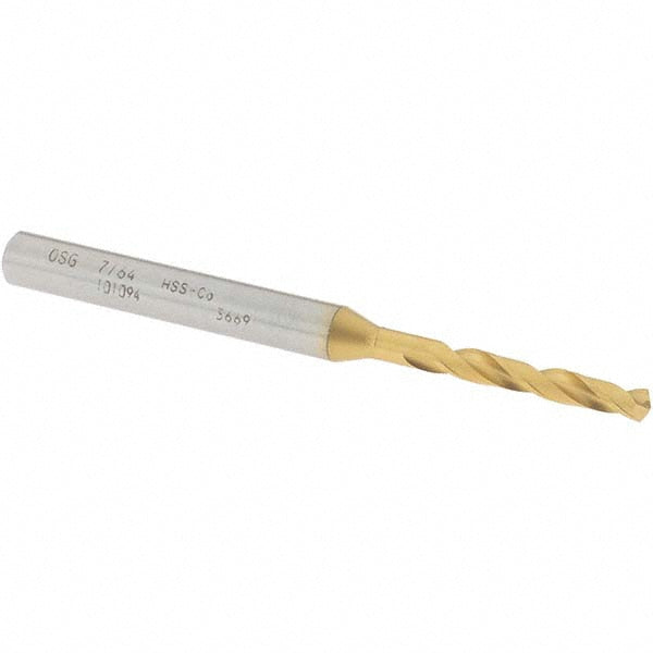OSG 10109405 Screw Machine Drill Bit: 7/64" (0.1094) Dia, 130 deg, Cobalt