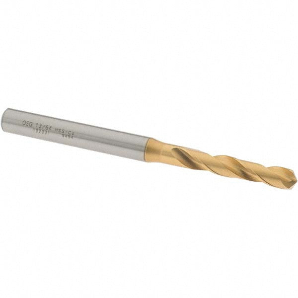 OSG 10203105 Screw Machine Drill Bit: 13/64" (0.2031) Dia, 130 deg, Cobalt