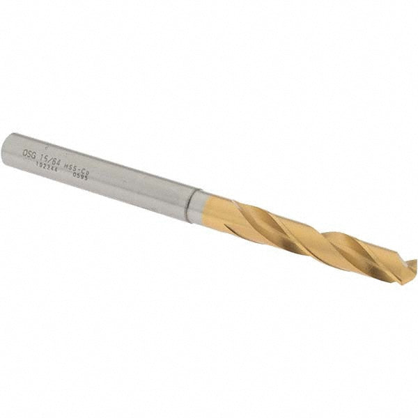 OSG 10234405 Screw Machine Drill Bit: 15/64" (0.2344) Dia, 130 deg, Cobalt