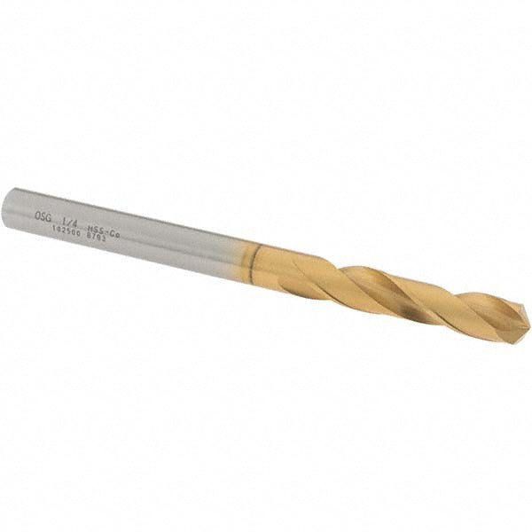 OSG 10250005 Screw Machine Drill Bit: 1/4" (0.2500) Dia, 130 deg, Cobalt