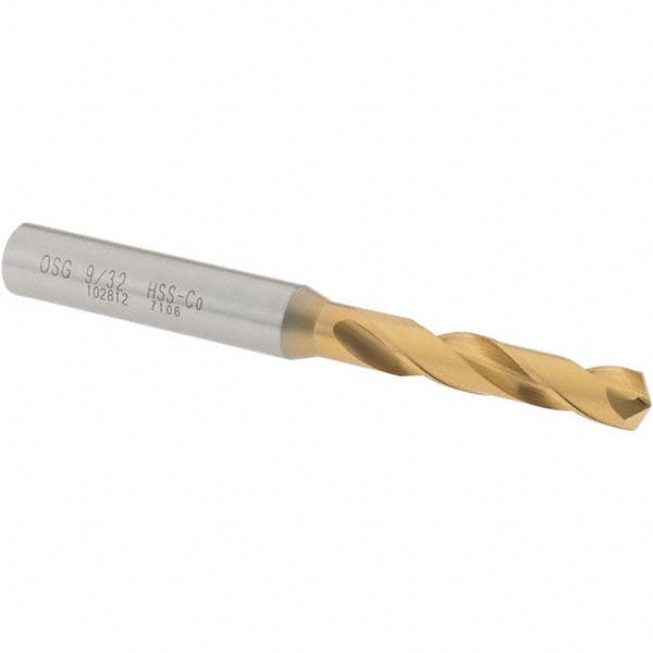 OSG 10281205 Screw Machine Drill Bit: 9/32" (0.2812) Dia, 130 deg, Cobalt
