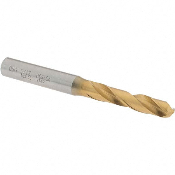OSG 10312505 Screw Machine Drill Bit: 5/16" (0.3125) Dia, 130 deg, Cobalt