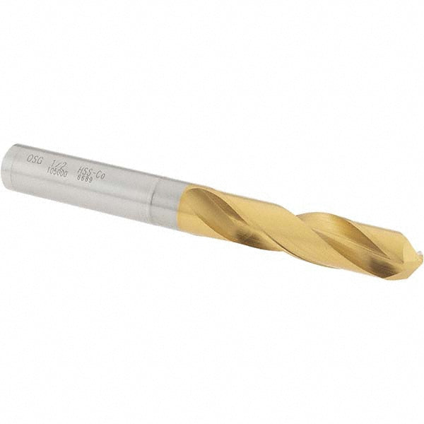 OSG 10500005 Screw Machine Drill Bit: 1/2" (0.5000) Dia, 130 deg, Cobalt