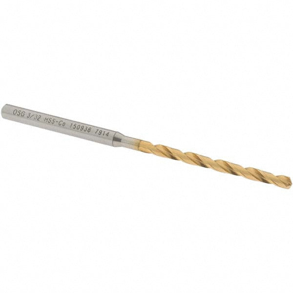 OSG 15093805 Jobber Length Drill Bit: 3/32" (0.0938) Dia, 130 deg, Cobalt