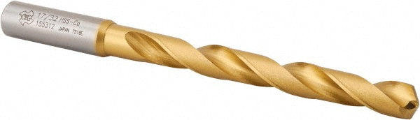 OSG 15531205 Jobber Length Drill Bit: 17/32" (0.5313) Dia, 130 deg, Cobalt
