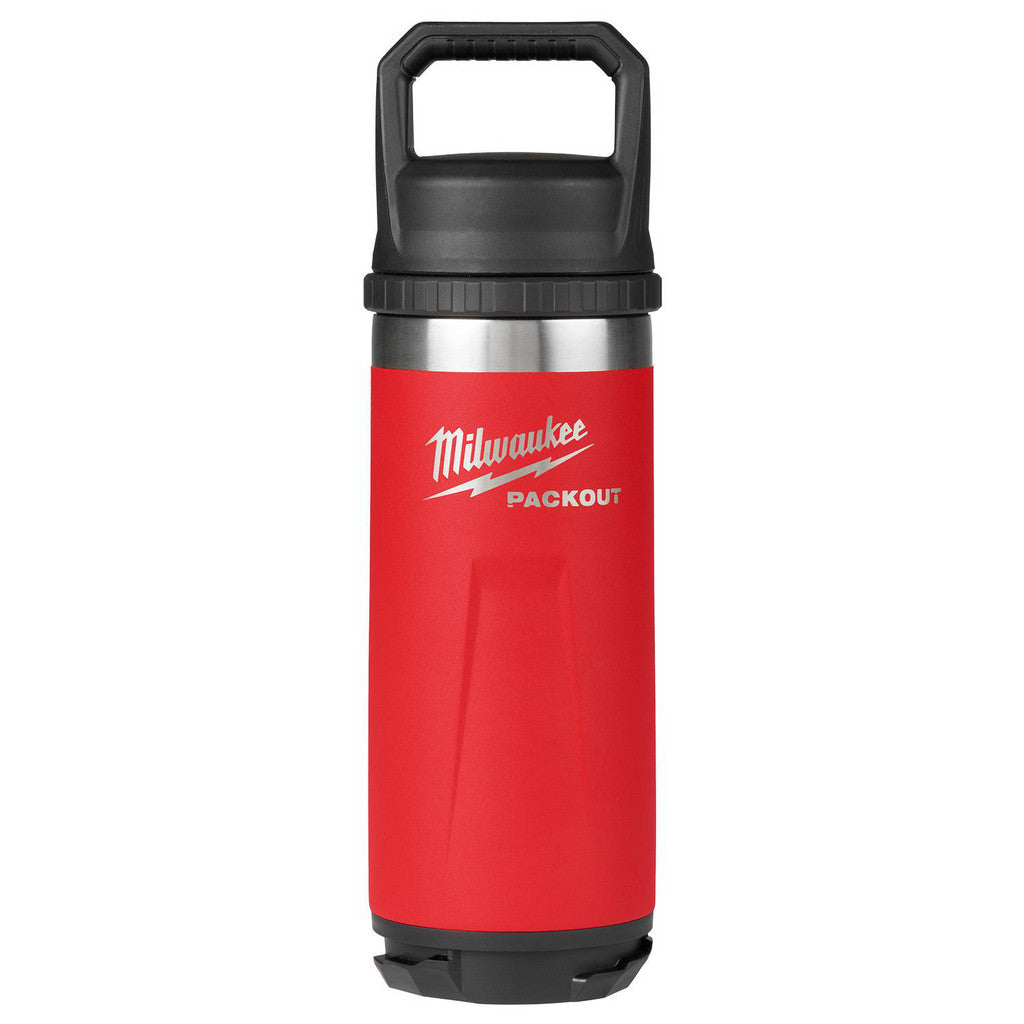 Milwaukee Tool 48-22-8382R PACKOUT 18 oz. Insulated Bottle with Chug Lid, Red