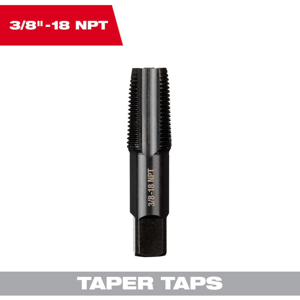 Milwaukee Tool 49-57-5292 3/8"-18 NPT Straight Flute Taper Tap