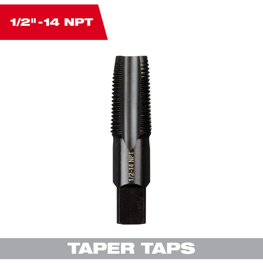 Milwaukee Tool 49-57-5293 1/2"-14 NPT Straight Flute Taper Tap