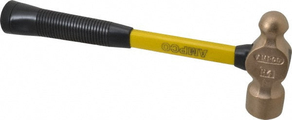 Ampco H-4FG Non-Sparking Ball Pein Hammer: 32.00 oz Head, Aluminum