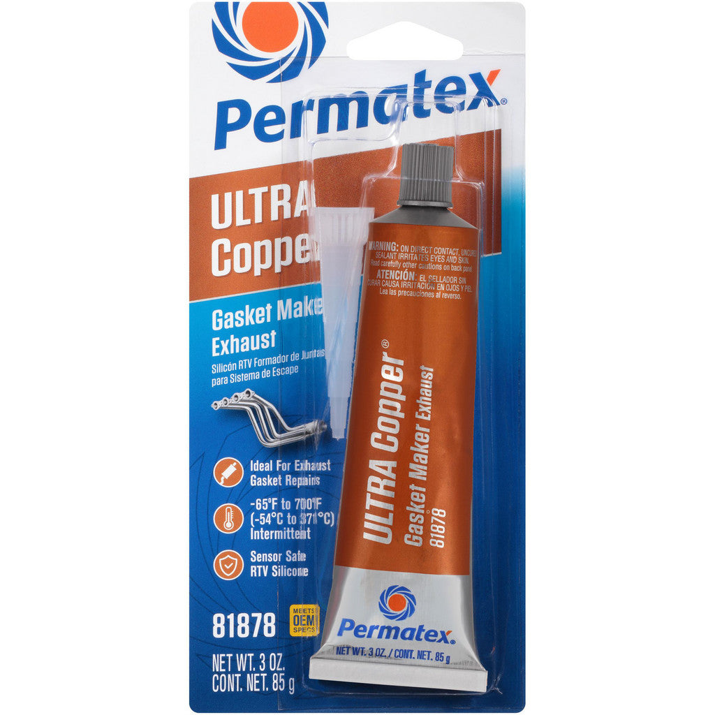 Permatex 81878 RTV Gasket Maker, Ultra Copper, 3.5oz