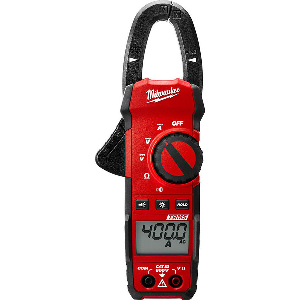 Milwaukee Tool 2235-20 Clamp Meter: Clamp On, 1.0" Jaw, True RMS, 4000 ohm, 400 DC Amp, 600 VAC, 600 VDC