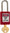 Master Lock S31RED Lockout Padlock: Keyed Different, Key Retaining, Thermoplastic, Steel Shackle, Red