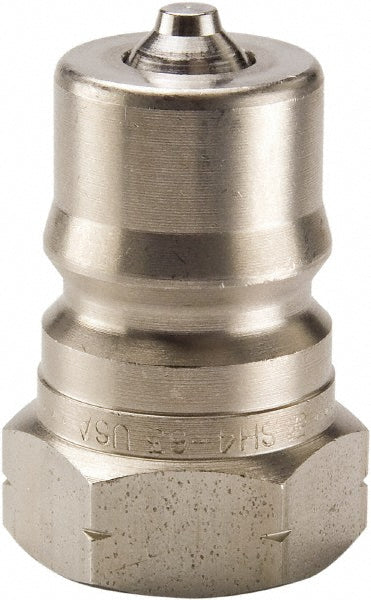 Parker SH2-63 Hydraulic Hose Female Pipe Rigid Nipple Fitting: 1/4" Hose Size, 1/4" Thread, 2000 psi
