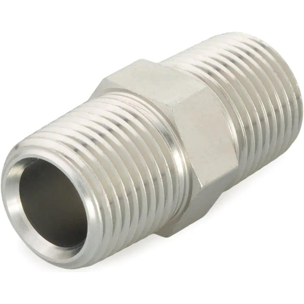 Parker 1/4 FF-SS Industrial Pipe Hex Plug: 1/4" Male Thread, MNPTF