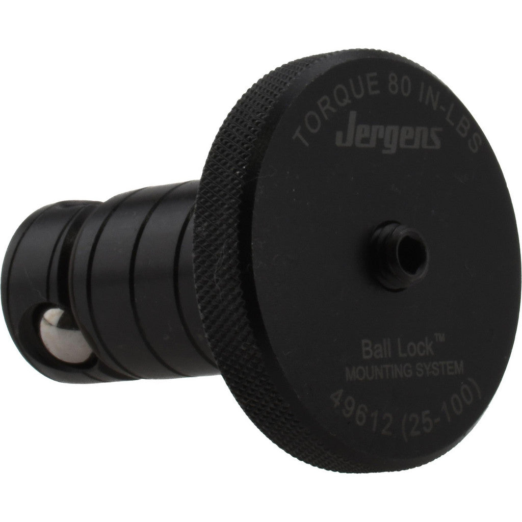 Jergens 49612 Modular Fixturing Shank: Ball Lock, 25 mm Shank Dia, Steel