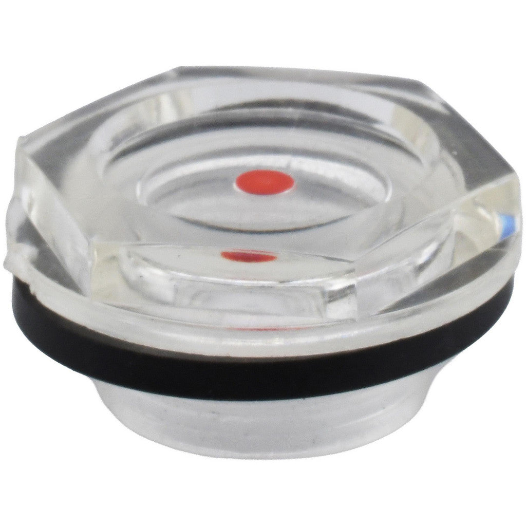 J.W. Winco TLT-G1/2 G 1/2 Thread, 24mm Distance Across Flats, Plastic Oil Level Sight Glasses