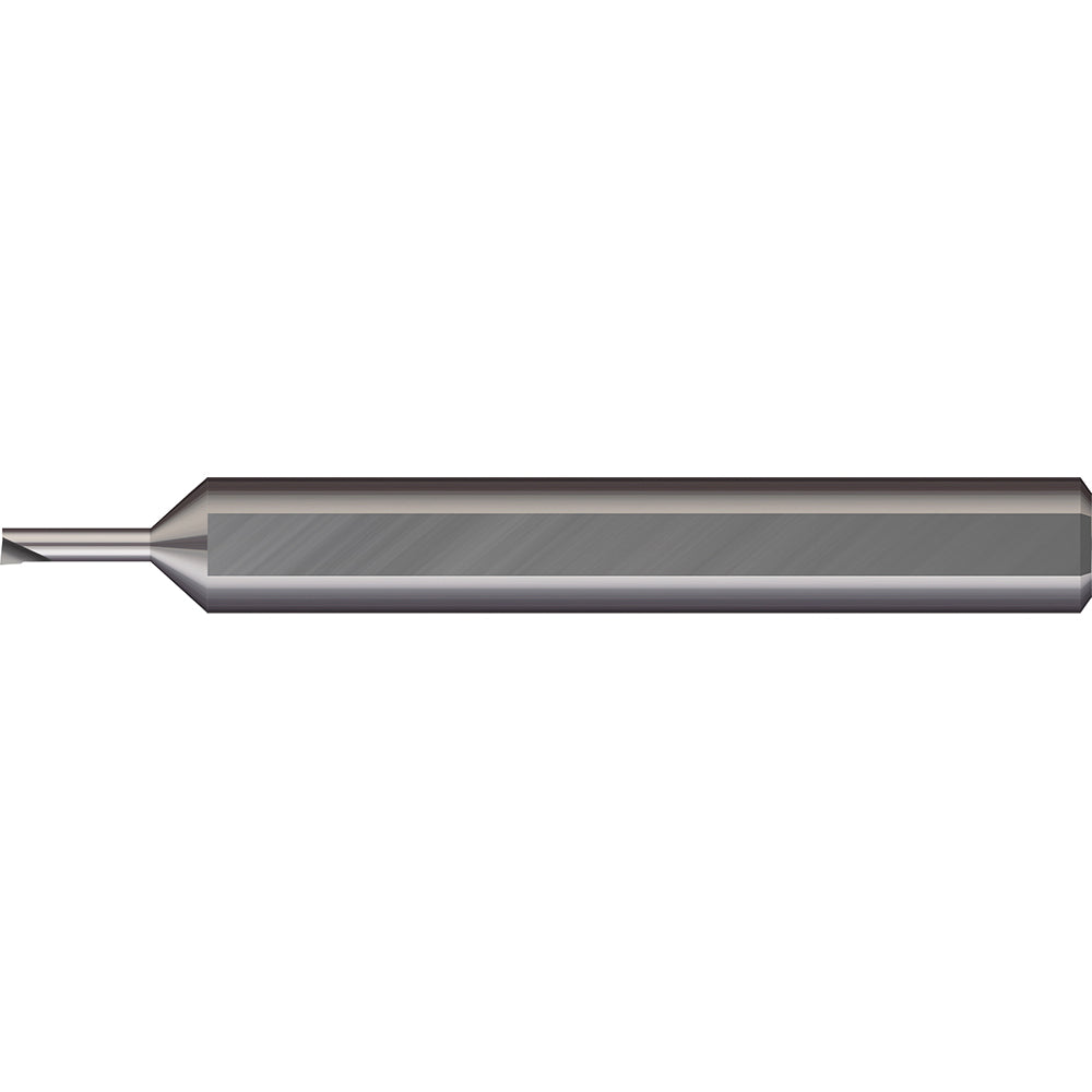 Micro Boring Bar: 0.0225" Min Bore, 0.1000" Max Depth, Right Hand, 1/8" Shank Dia, Solid Carbide - MBB-025100