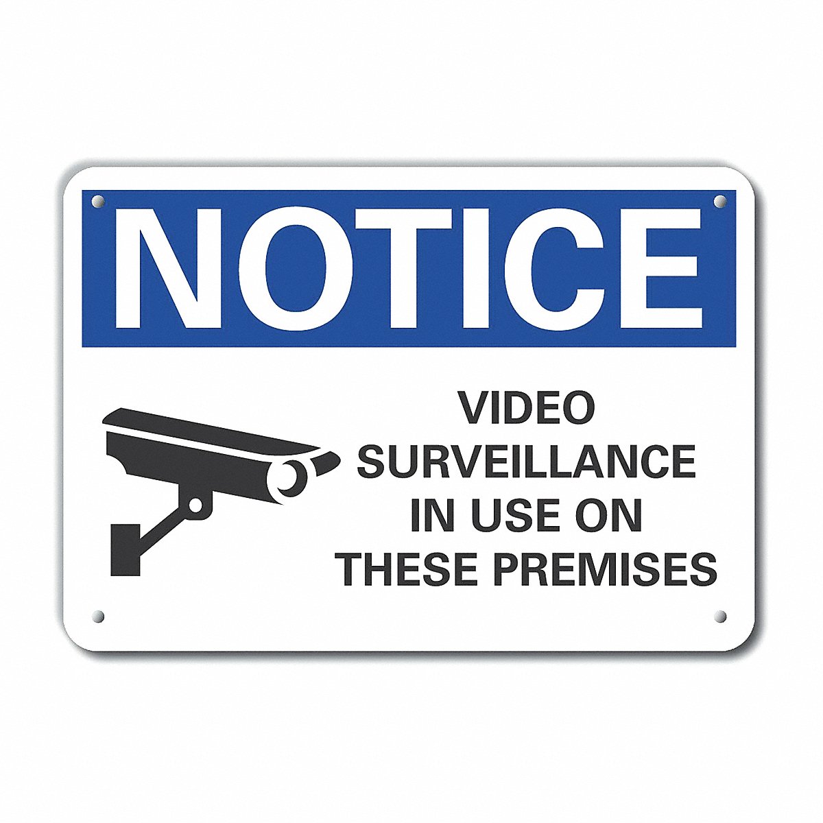 Lyle Plastic Surveillance Notice Sign 7 x 10 in (LCU5-0055-NP_10X7)