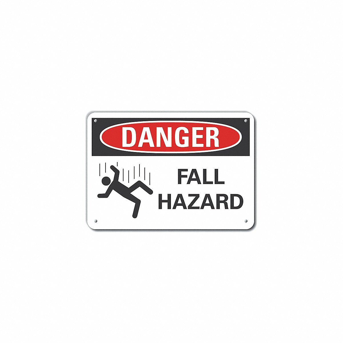 Lyle Reflective Fall Hzrd Danger Sign 10 x 14 in Aluminum (LCU4-0253-RA_14X10)
