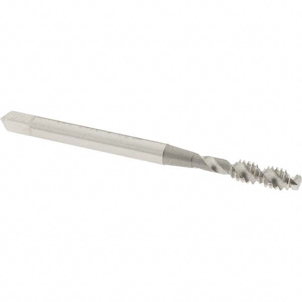 OSG 1412500 Spiral Flute Tap: #6-32, UNC, 2 Flute, Bottoming Chamfer, 2B Class of Fit, High-Speed Steel, Bright/Uncoated Finish