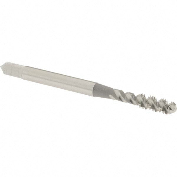 OSG 1412900 Spiral Flute Tap: #8-32, UNC, 3 Flute, Bottoming Chamfer, 2B Class of Fit, High-Speed Steel, Bright/Uncoated Finish