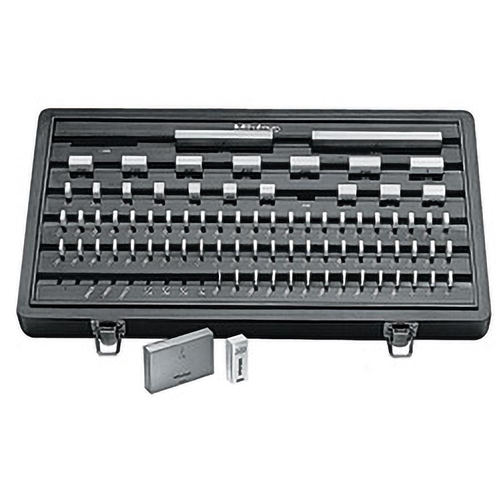 Mitutoyo 516-302-26 Gage Block Set: 0.05 to 4'' Range, 81 Pc, Ceramic