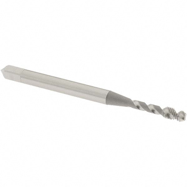 OSG 8003000 #2-56 UNC, 2 Flute, 50° Helix, Bottoming Chamfer, Bright Finish, High Speed Steel Spiral Flute STI Tap