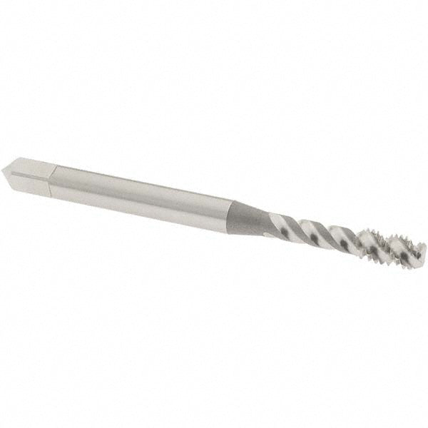 OSG 8005700 #6-32 UNC, 3 Flute, 50° Helix, Bottoming Chamfer, Bright Finish, High Speed Steel Spiral Flute STI Tap
