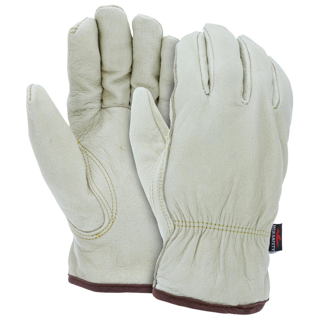 MCR Safety 3450L Work Gloves: Memphis 3450, Size Large, Fleece Lined, Pigskin Leather, General Purpose